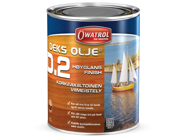 Owatrol Deks Olje D2 – Høyglans treolje for båt