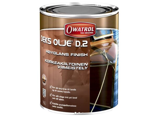 Owatrol Deks Olje D2 – Høyglans treolje for båt