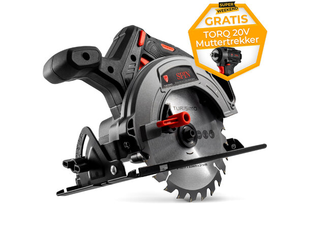 Turisimo SPIN 20V Sirkelsag Super Weekend - Gratis Turisimo TORQ 