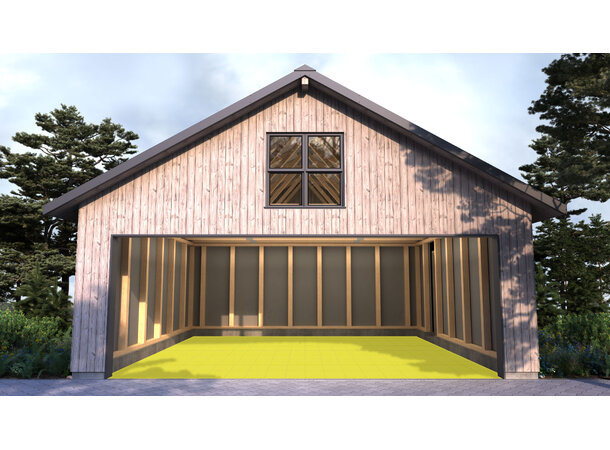 Versoflor TASKFLOR® klikkbar gulvflis Sulpher Yellow, 30x30cm, 1stk. 