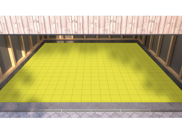 Versoflor TASKFLOR® klikkbar gulvflis Sulpher Yellow, 30x30cm, 1stk. 