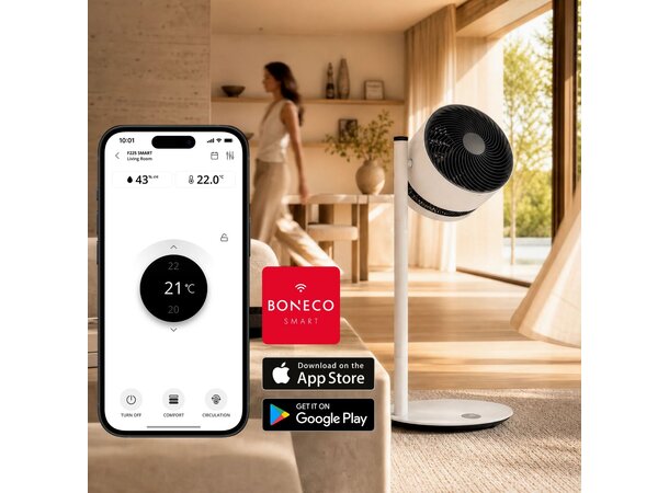 BONECO F225 Smart – stillegående luftdusjvifte med WiFi