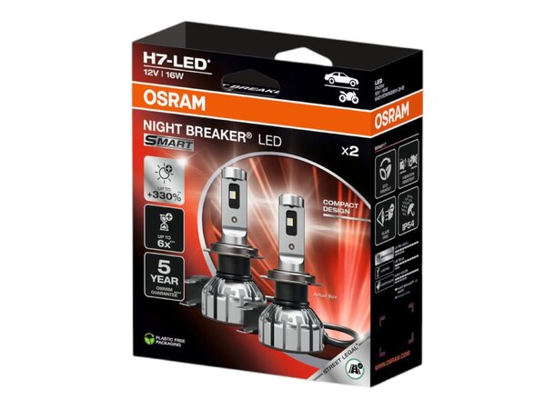 Osram Night Breaker LED Smart H7 – 330% mer lys, veigodkjent