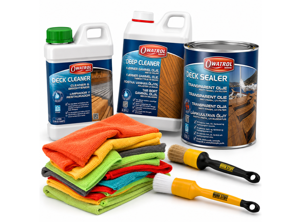 Owatrol Teak & Trepleie Komplett Bundle Perfekt for hagebord og hagemøbler 