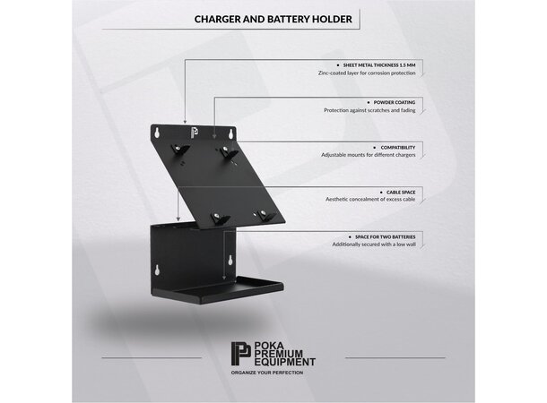 Poka Premium Batteri og laderholder