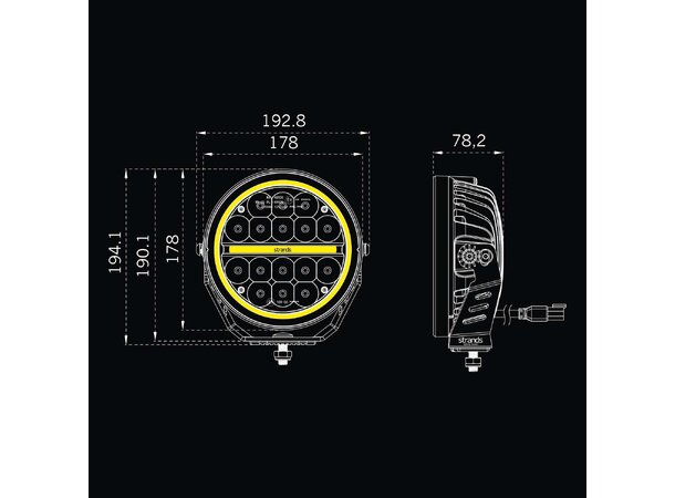 Strands Siberia XP 7? ekstralys – 5710 lm, hvitt/gult poslys