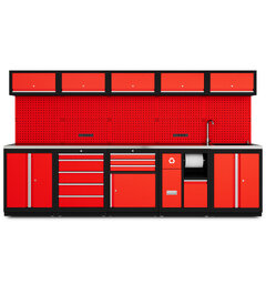 Turisimo innredning 5 seksjoner, servant 340cm bredde