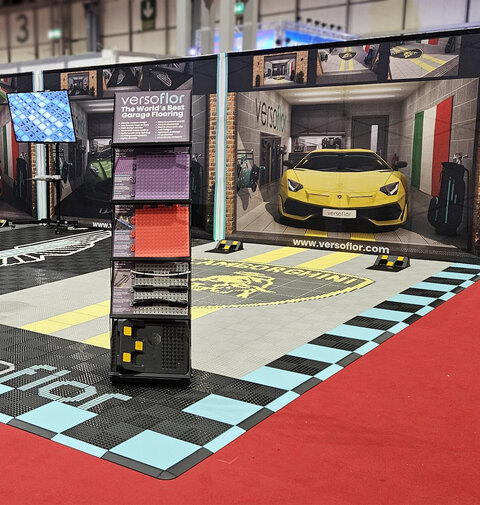 Versoflor messestand gulv