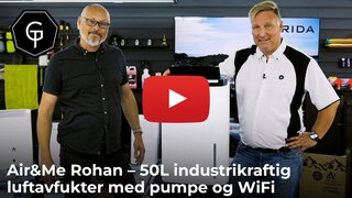 Air&Me Rohan – 50L industrikraftig luftavfukter med pumpe og WiFi