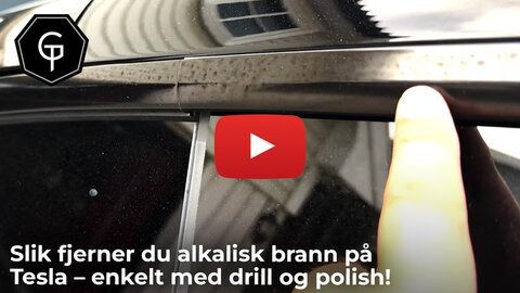 Slik fjerner du alkalisk brann på Tesla – enkelt med drill og polish!