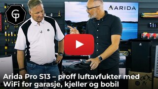 Arida Pro S13 – proff luftavfukter med WiFi for garasje, kjeller og bobil