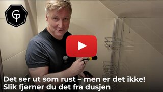 Det ser ut som rust – men er det ikke! Slik fjerner du det fra dusjen 