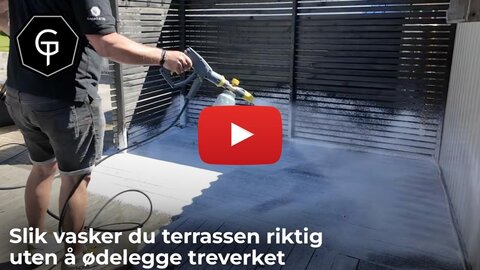 Slik vasker du terrassen riktig – uten å ødelegge treverket