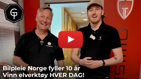 Bilpleie Norge fyller 10 år – vinn elverktøy HVER DAG!
