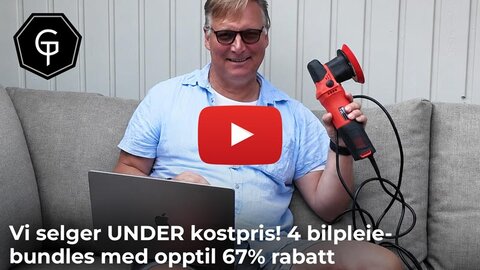 Vi selger UNDER kostpris! 4 bilpleie-bundles med opptil 67% rabatt