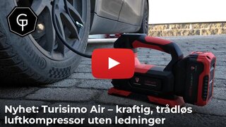 Nyhet: Turisimo Air – kraftig, trådløs luftkompressor uten ledninger 