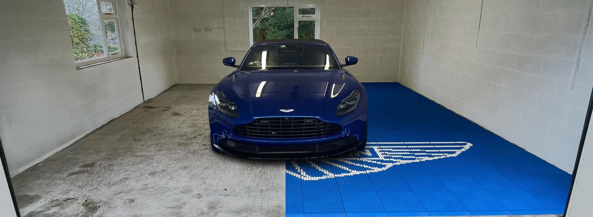 Versoflor garasjegul før og etter