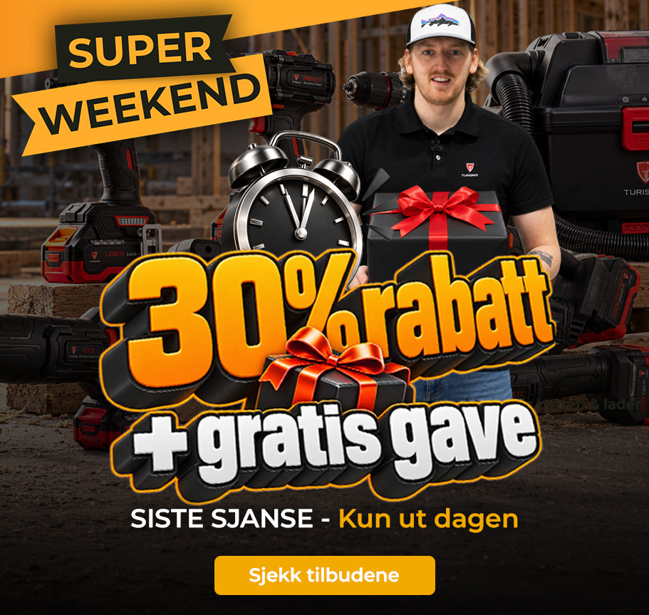 Super Weekend - Få gratis gave når du kjøper Turisimo Elektroverktøy