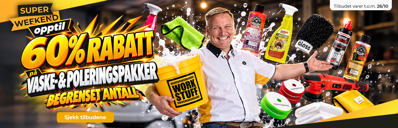 Super Weekend - Begrenset parti med vaske og poleringspakker til elleville rabatter