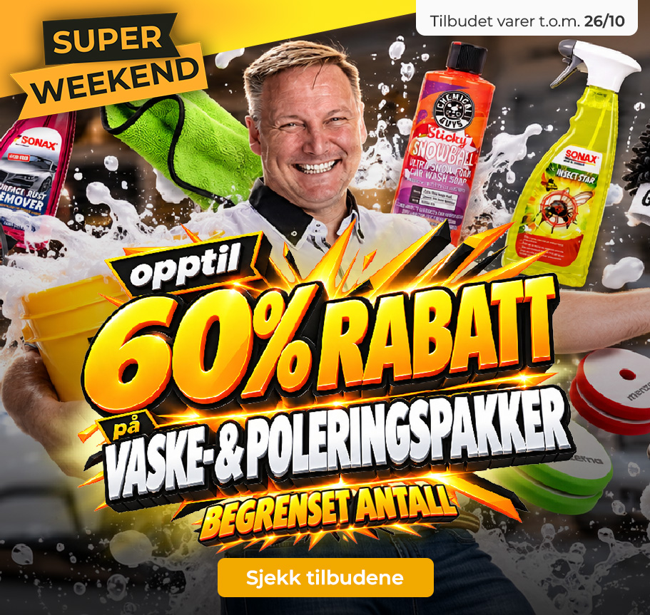 Super Weekend - Begrenset parti med vaske og poleringspakker til elleville rabatter