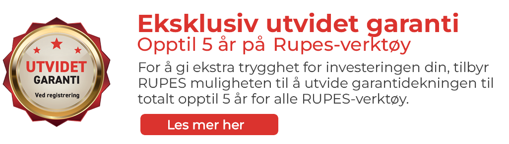 Eksklusiv utvidet garanti på Rupes